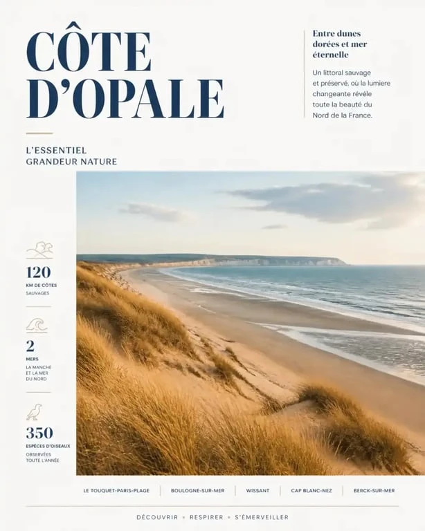 Plages de la Côte d'Opale accessibles depuis Lille