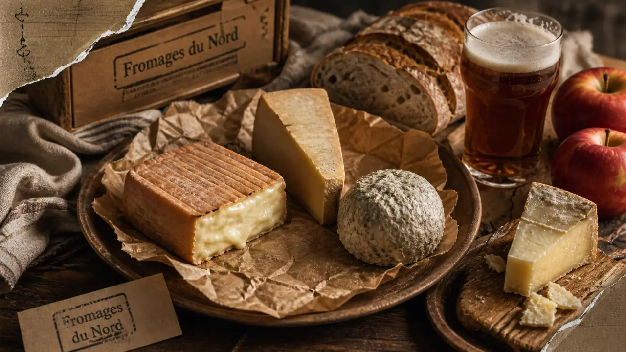 Fromage du nord pas de calais : Maroilles, Vieux-Lille et boulette d’Avesnes sur plateau de dégustation