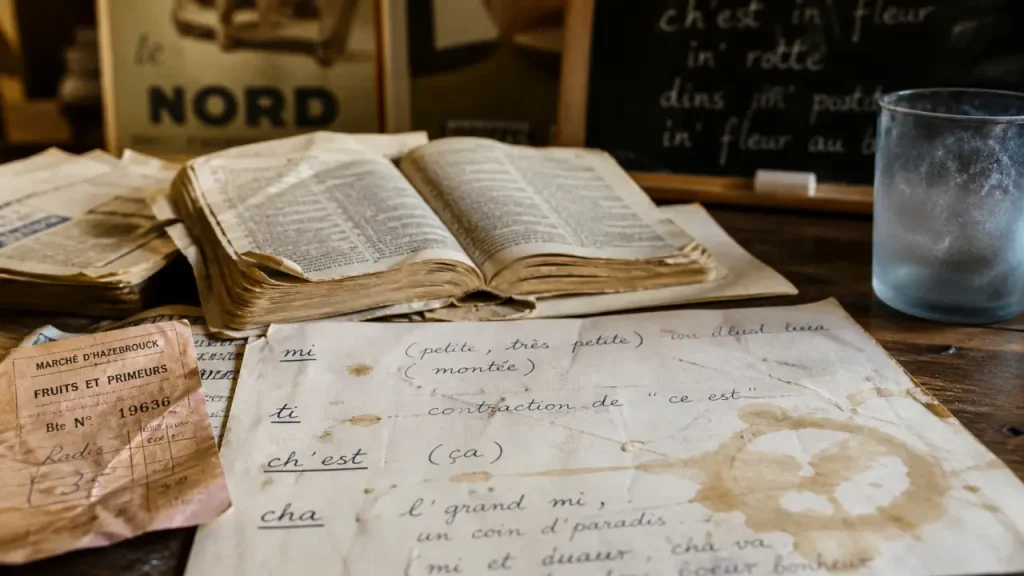 Patois du nord : lexique ch’ti et picard sur table