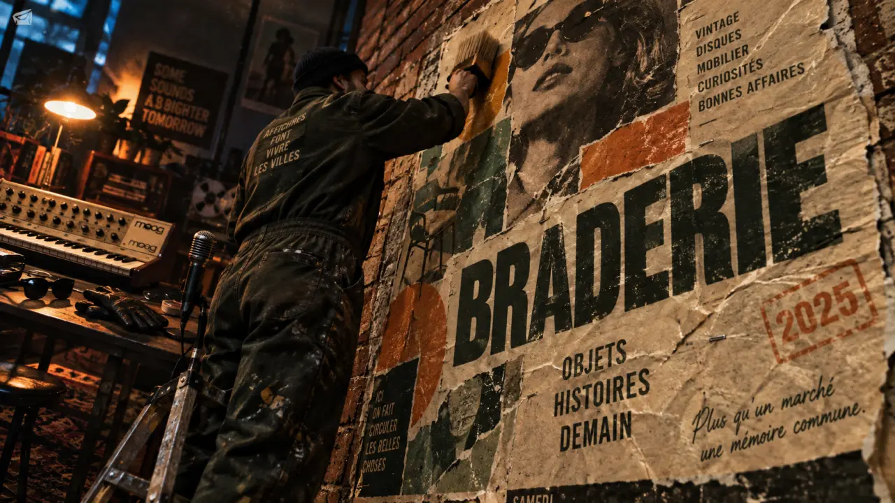 Affiche braderie de Lille 2025 par dabeull, funk rétro