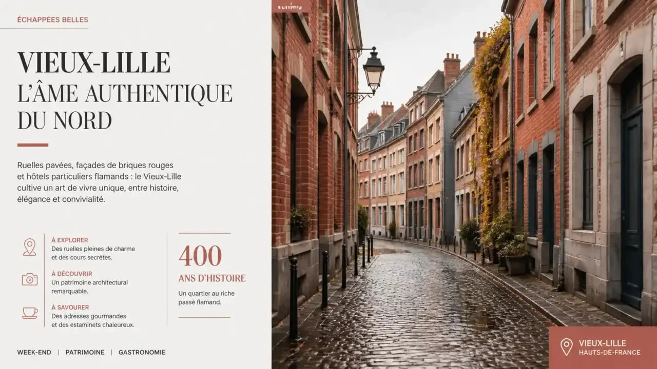 Visiter Lille en novembre : rues pavées et architecture flamande du Vieux-Lille