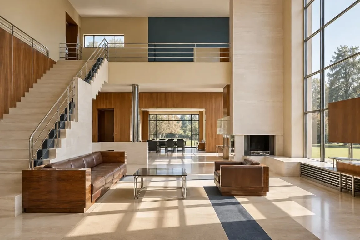 Intérieur moderniste de la Villa Cavrois, maison d’architecte à visiter près de Lille