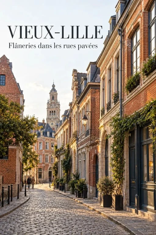 Vue pittoresque d'une rue du Vieux-Lille, lieu incontournable pour sortir à Lille