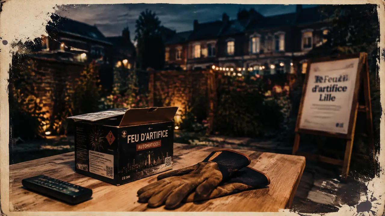Feu d'artifice Lille : télécommande et coffret, livraison 3 à 5 jours