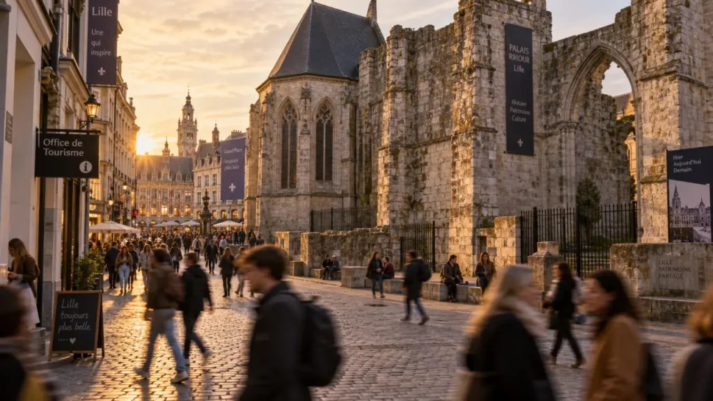 Rihour à Lille : une place ouverte, les vestiges d’un palais bourguignon