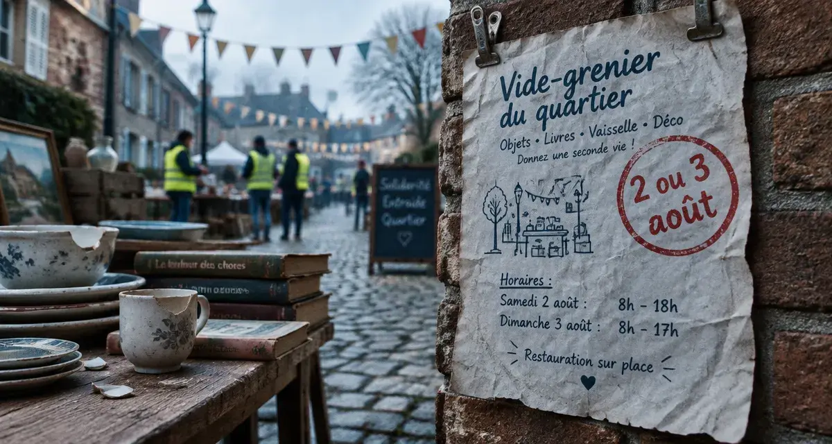 braderie marquette lez lille 2025 : affiche date Abbaye 2 ou 3 août