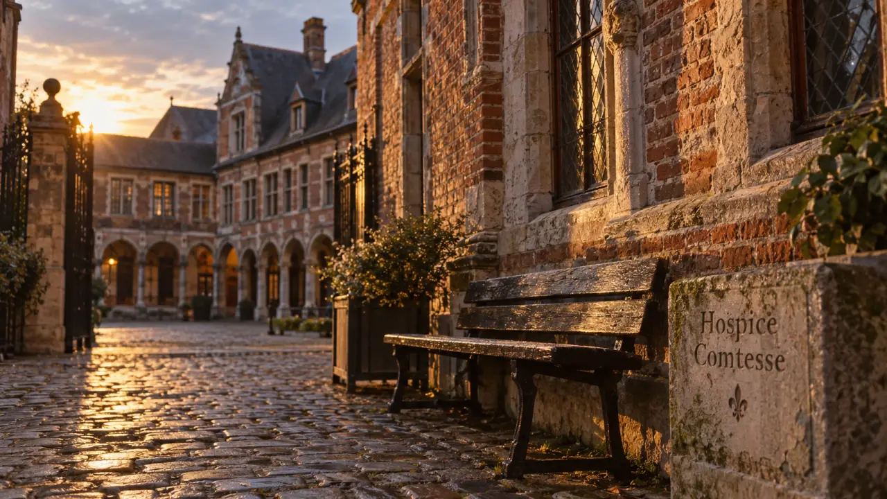 Musée comtesse lille : façade flamande et cour de l’Hospice Comtesse