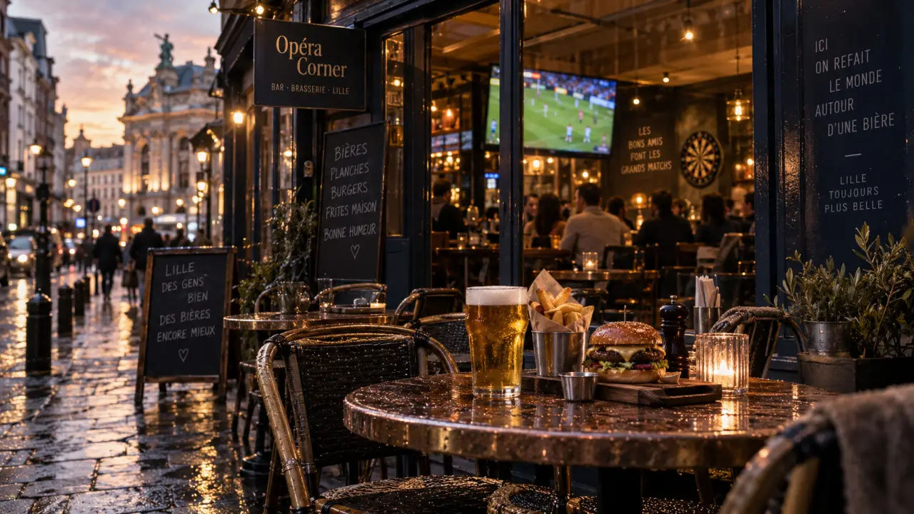 Opera Corner restaurant Lille : brasserie le midi, bar animé le soir
